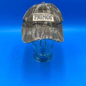 Primos Hunting Calls Camo Hat Mens Adjustable Bottomland Distressed Cap Brown